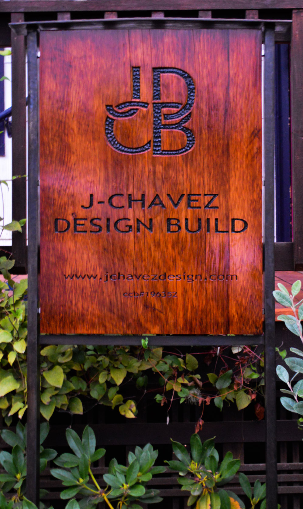Custom carved wood sign